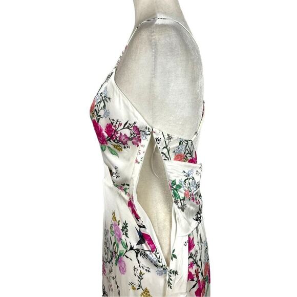 EQUIPMENT Tabitha Simmons Estille Asymmetric Crepe De Chine White Dress 2 - Picture 12 of 16